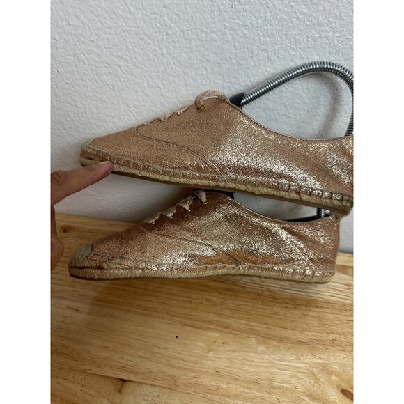 Coach Women's  Gold Glitter Espadrille Sneakers Size 6 - Picture 7 of 7
